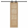 Porte Coulissante avec Ensemble Quincaillerie 61x198,5 cm Bois Massif Pin 