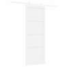 Porte coulissante avec ensemble de quincaillerie blanche 78x202 cm en pin massif 