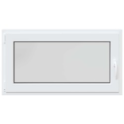 Fenêtre de sous-sol« RISOR » 110 x 70 cm oscillo-battante DIN gauche blanche 