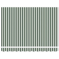Auvent Manuel Rétractable Vert et Blanc 350x250 cm 