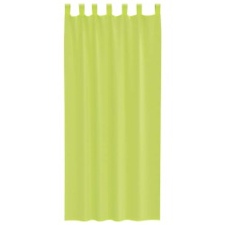 Rideaux en voile avec passants 2 pcs vert pomme 