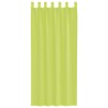 Rideaux en voile avec passants 2 pcs vert pomme 