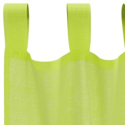 Rideaux en voile avec passants 2 pcs vert pomme 