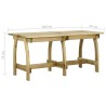 Table de jardin 160x74x75 cm Bois de pin imprégné 