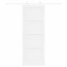 Porte Coulissante avec Quincaillerie Blanche 73,5x198,5 cm Bois Massif en Pin 