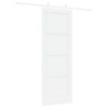 Porte Coulissante avec Quincaillerie Blanche 73,5x198,5 cm Bois Massif en Pin 