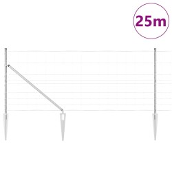 Clôture de champ 1x25 m en acier galvanisé 