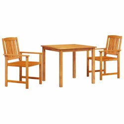 Ensemble de salle à manger d'extérieur 3 pcs 90 x 90 x 74 cm 