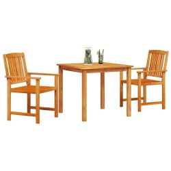 Ensemble de salle à manger d'extérieur 3 pcs 90 x 90 x 74 cm 