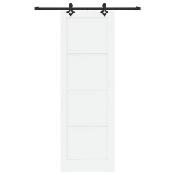 Porte coulissante avec kit 'ORKDAL'en pin massif blanc 
