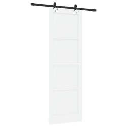 Porte coulissante avec kit 'ORKDAL'en pin massif blanc 