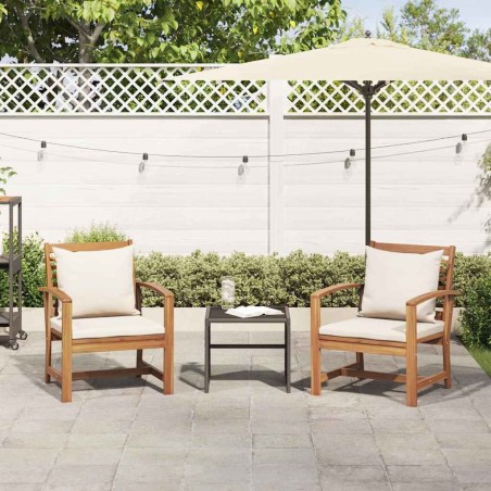 Chaises de jardin 2 pcs Marron 60 x 65 x 76.5 cm 