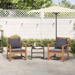Chaises de jardin 2 pcs Marron 60 x 65 x 76.5 cm 