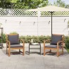 Chaises de jardin 2 pcs Marron 60 x 65 x 76.5 cm 