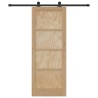 Porte coulissante avec quincaillerie 78x202 cm en bois massif de pin 