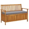 Banc de rangement de jardin 120 cm Bois d'acacia solide 