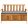 Banc de rangement de jardin 120 cm Bois d'acacia solide 