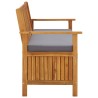 Banc de rangement de jardin 120 cm Bois d'acacia solide 