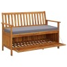 Banc de rangement de jardin 120 cm Bois d'acacia solide 