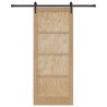 Porte coulissante avec quincaillerie 86x211 cm en bois massif de pin 