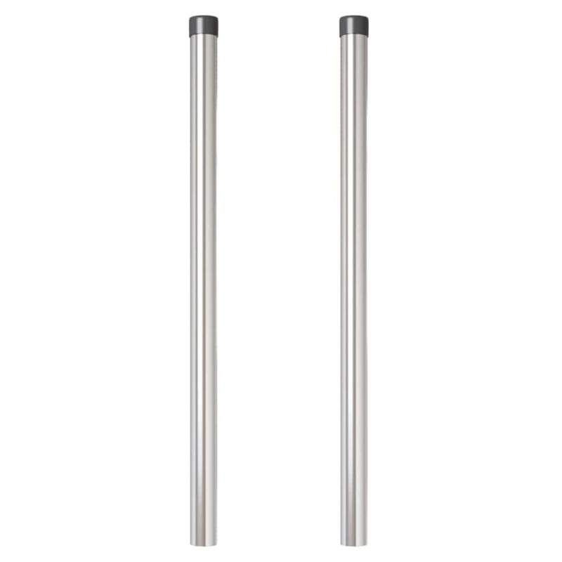 Poteaux de clôture 2 pcs Argent 60 cm Acier galvanisé 