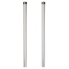 Poteaux de clôture 2 pcs Argent 60 cm Acier galvanisé 