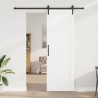 Porte coulissante avec kit matériel blanche 78x232 cm bois massif pin 