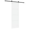 Porte coulissante avec kit matériel blanche 78x232 cm bois massif pin 