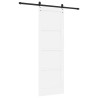 Porte Coulissante avec Ensemble de Quincaillerie Blanche 78x232 cm Bois Massif Pin 