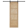 Porte Coulissante avec Kit de Quincaillerie 78x232 cm Bois Massif Pin 