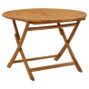 Table pliable de jardin 110 cm Bois d'acacia massif 