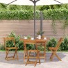 Table pliable de jardin 110 cm Bois d'acacia massif 