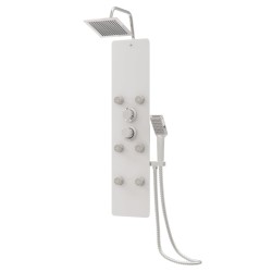 Panneau de douche Verre 25x47,5x130 cm Blanc 
