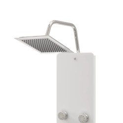 Panneau de douche Verre 25x47,5x130 cm Blanc 