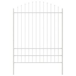 Clôture de jardin blanche, 3,4 x 2 m, en acier 