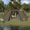 Tente de pêche 7 personnes marron, imperméable 