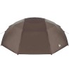 Tente de pêche 7 personnes marron, imperméable 