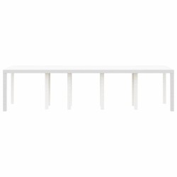 Table de Jardin Blanche 300x100x73 cm Poly Rattan 