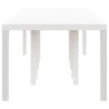 Table de Jardin Blanche 300x100x73 cm Poly Rattan 