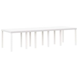 Table de Jardin Blanche 300x100x73 cm Poly Rattan 