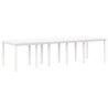 Table de Jardin Blanche 300x100x73 cm Poly Rattan 