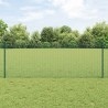 Clôture en fil soudé avec 22 poteaux U verte 0.8x50 m en acier 