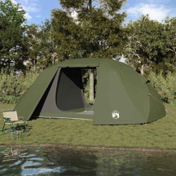 Tente de pêche 7 personnes vert olive étanche 