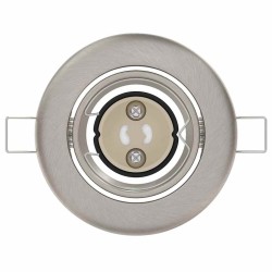 Spots Encastrés 6 pcs Ronds GU10 Argent Ø90 mm Acier 