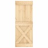 Porte coulissante et kit de quincaillerie 80x210 cm pin massif 