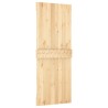 Porte coulissante et kit de quincaillerie 80x210 cm pin massif 