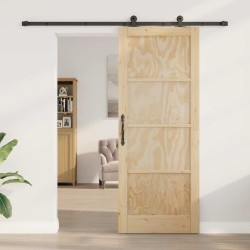 Porte coulissante ORKDAL en bois massif de pin avec quincaillerie 