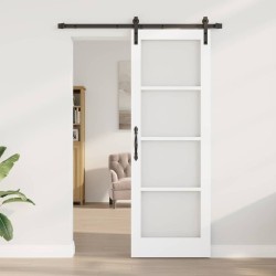 Porte Coulissante avec Kit de Matériel 'ORKDAL'Blanche 73,5x211 cm 