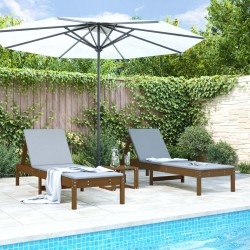Chaises longues lot de 2 199,5x60x74 cm bois massif de pin 