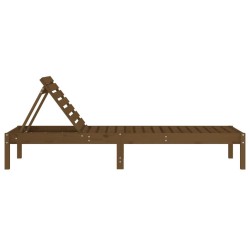 Chaises longues lot de 2 199,5x60x74 cm bois massif de pin 
